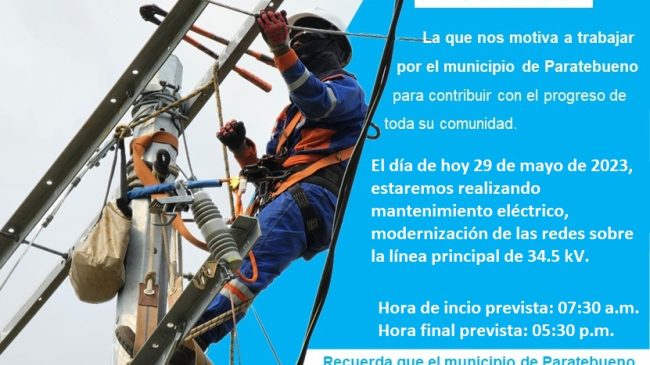 ¡AVISO! INTERRUPCIÓN DEL SERVICIO ELÉCTRICO