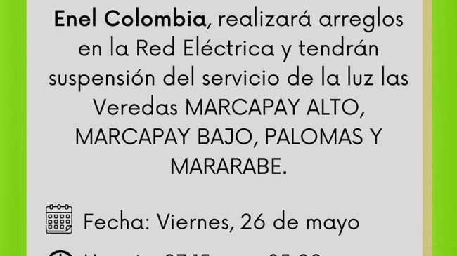 ¡ATENCIÓN! SUSPENSIÓN DEL SUMINISTRO ELÉCTRICO