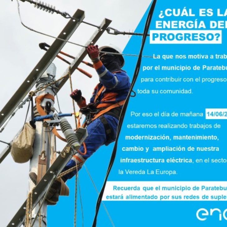 Atención, importante: La empresa ENEL Colombia llevará a cabo labores de mantenimiento