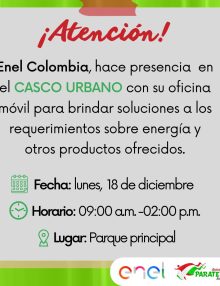 Jornada de Atención al Cliente de Enel Colombia en Paratebueno