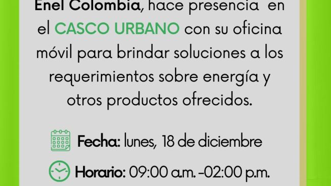 Jornada de Atención al Cliente de Enel Colombia en Paratebueno