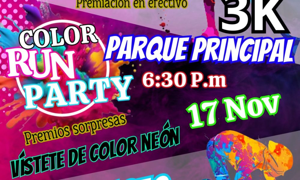 Paratebueno se Ilumina con el Color Run Party